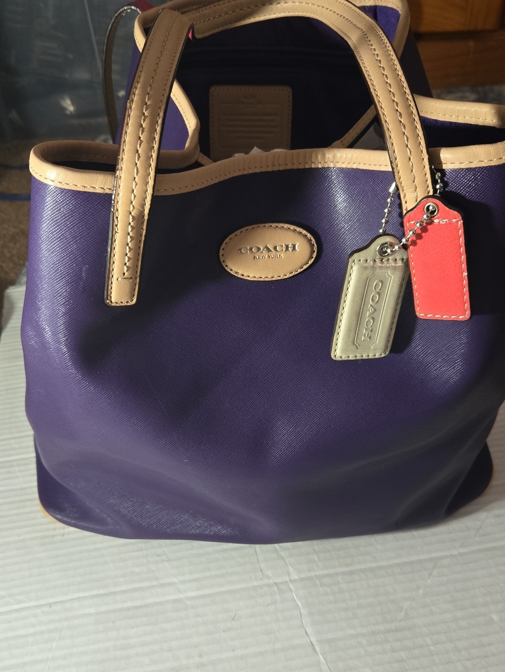 Coach Large Purple Tote